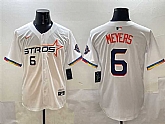 Men's Houston Astros #6 Jake Meyers White 2025 City Connect Limited Stitched Jersey,baseball caps,new era cap wholesale,wholesale hats